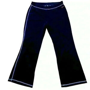 Izod Movement Women Stretch Flare Legging Pant Size XL Black Travel Athleisure